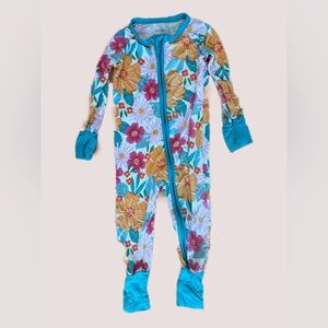 Little sleepies beachy bloom 6-12 months onesie